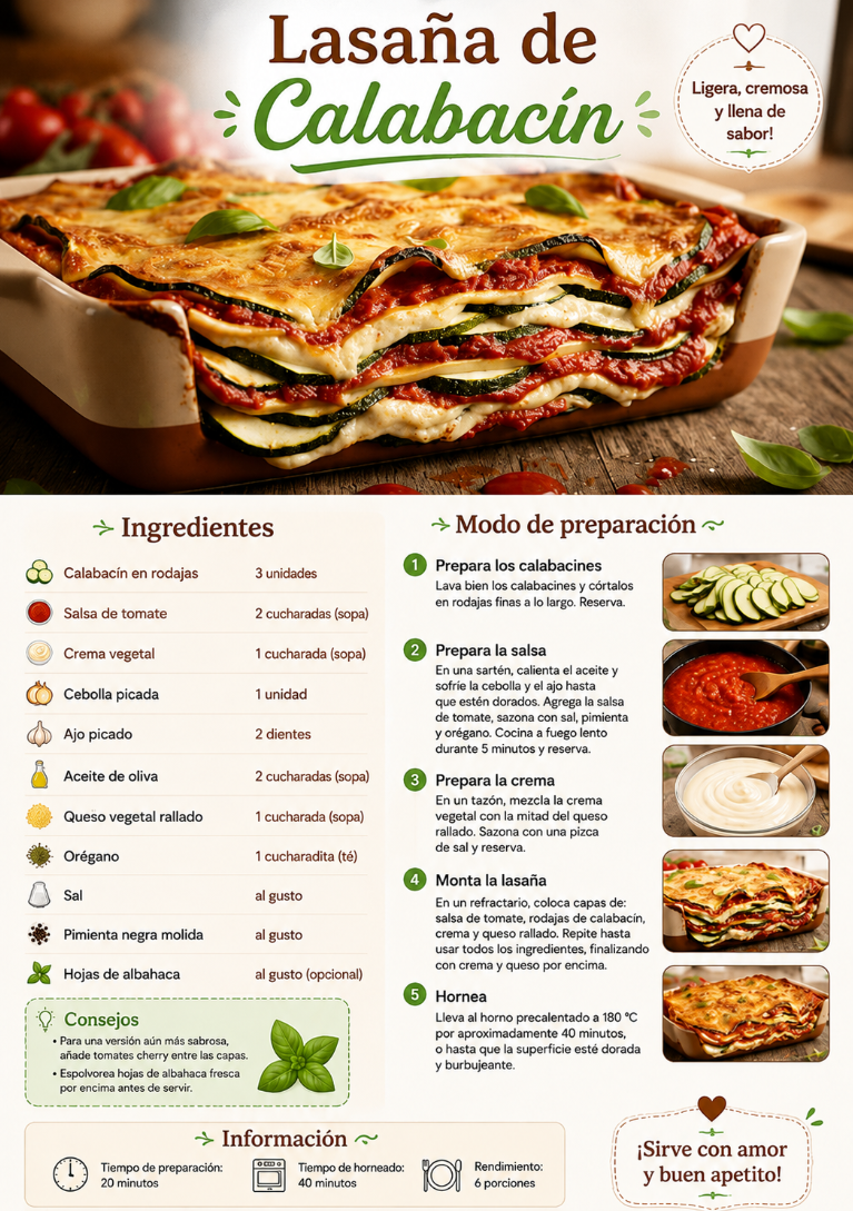 Lasaña de Calabacín