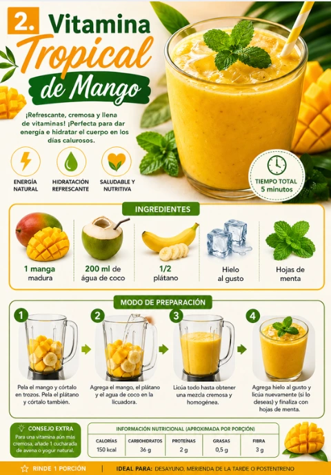 Vitamina Tropical de Mango