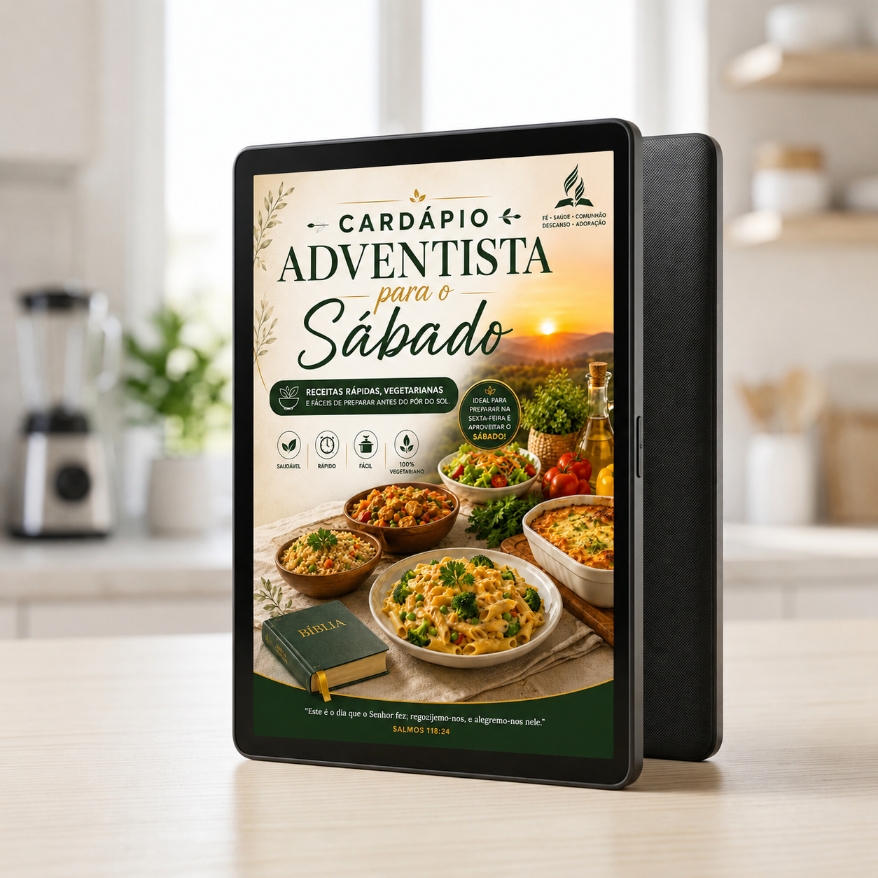 Mockup del Ebook Menú Adventista